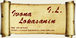 Ivona Lopašanin vizit kartica